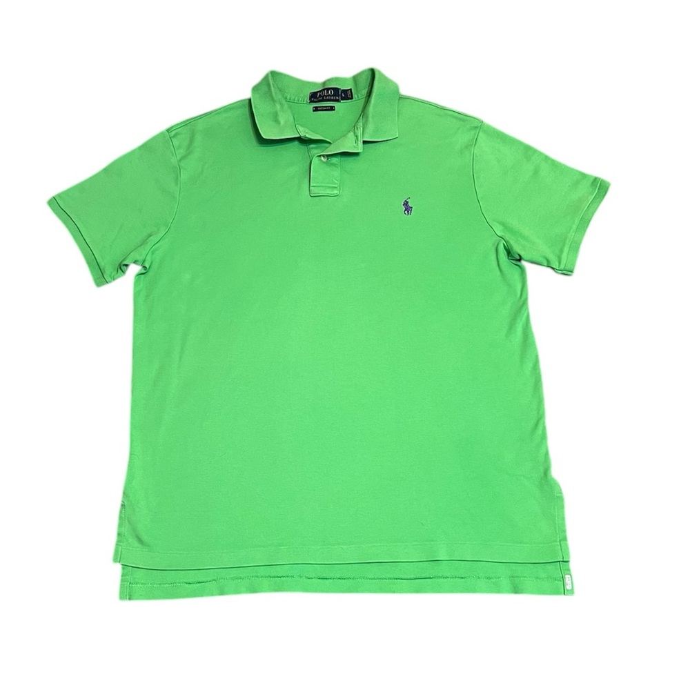 Polo Ralph Lauren Custom Fit Large Green Purple Logo